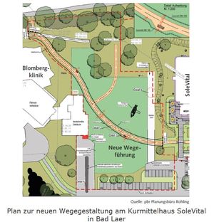 Grafischer Plan zur neuen Wegegestaltung