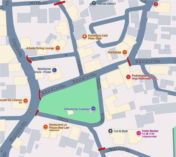 Straßensperrungen Bielefelder Straße Bad Laer