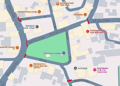 Straßensperrungen Bielefelder Straße Bad Laer